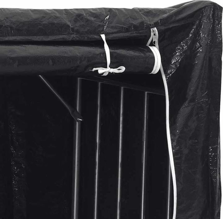 Image du produit VidaXL Étagère à bois de chauffage avec protection contre la pluie 151x60,5x110,5 cm Acier galvanisé