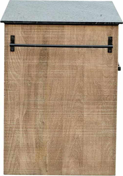 Actual product image Loberon Oakland kitchen unit brown/antique black (110 x 75 x 97 cm)
