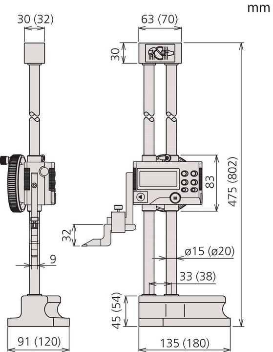 Produktbild Mitutoyo Digitales Höhenmess- und Anreissgerät, Anreisshöhe: 600 mm