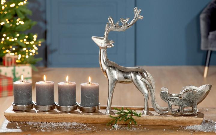 Actual product image Schubiger Candlestick reindeer with sleigh