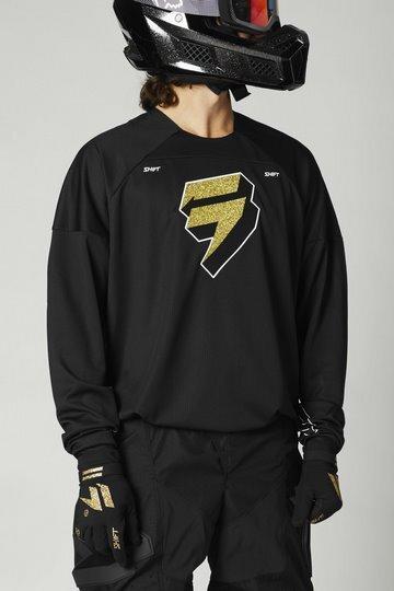 Produktbild Shift Jersey White Label Flak Blk/Gld (XL)