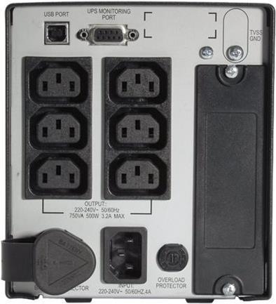 Actual product image APC SMART UPS 750VA 230V USB (750 VA, 500 W, Line-interactive UPS)