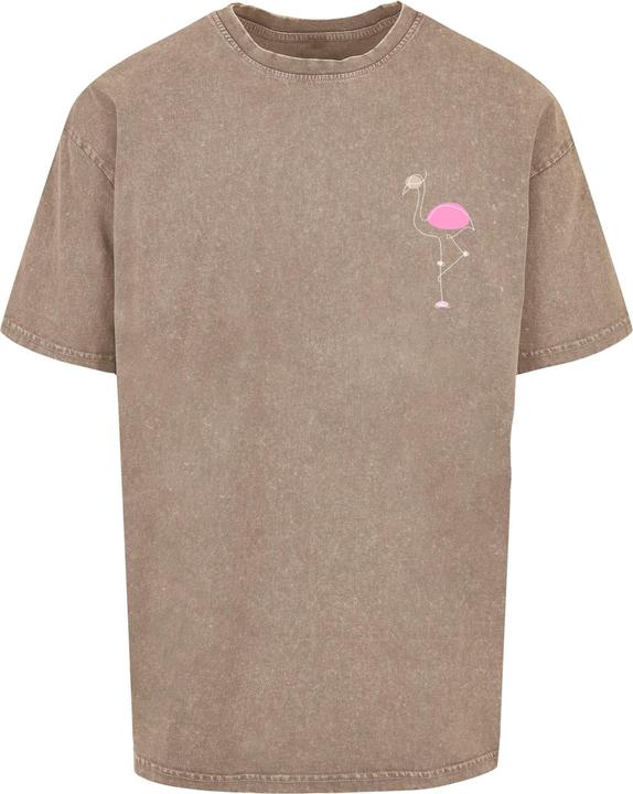 Produktbild Merchcode Flamingo Acid Washed Heavy Oversized Tee - 116899 (XL)