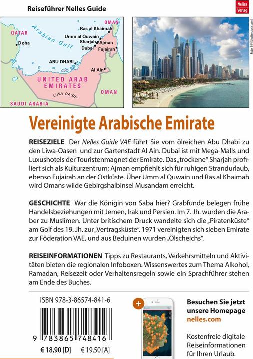 Image du produit Nelles Guide Reiseführer Vereinigte Arabische Emirate (Allemand, Maison d'édition de Nelles, 2024)