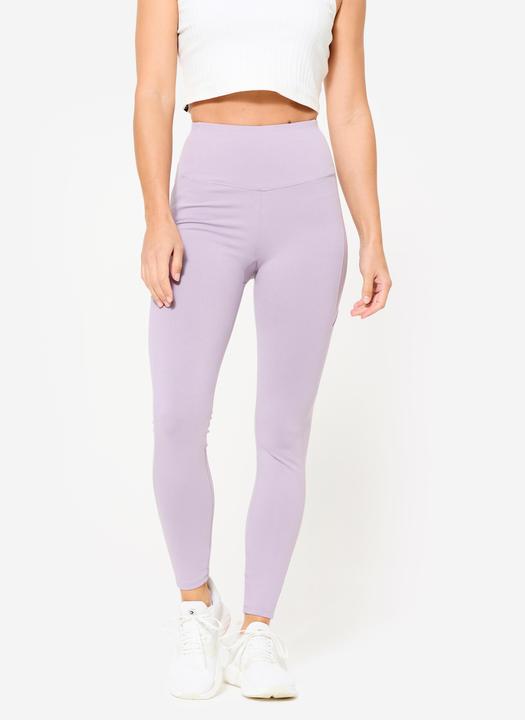 Image du produit Domyos Legging de fitness taille haute femme, violet fumé (W35)
