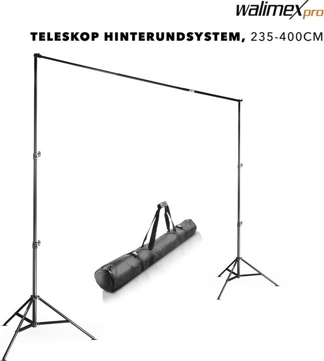 Immagine prodotto Walimex Sistema di sfondo telescopico 2,25-4m (400 cm, 256 cm)