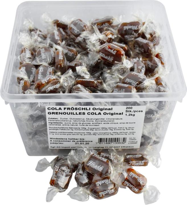 Produktbild Cola-Fröschli Bonbons (200 Stk., 1200 g)