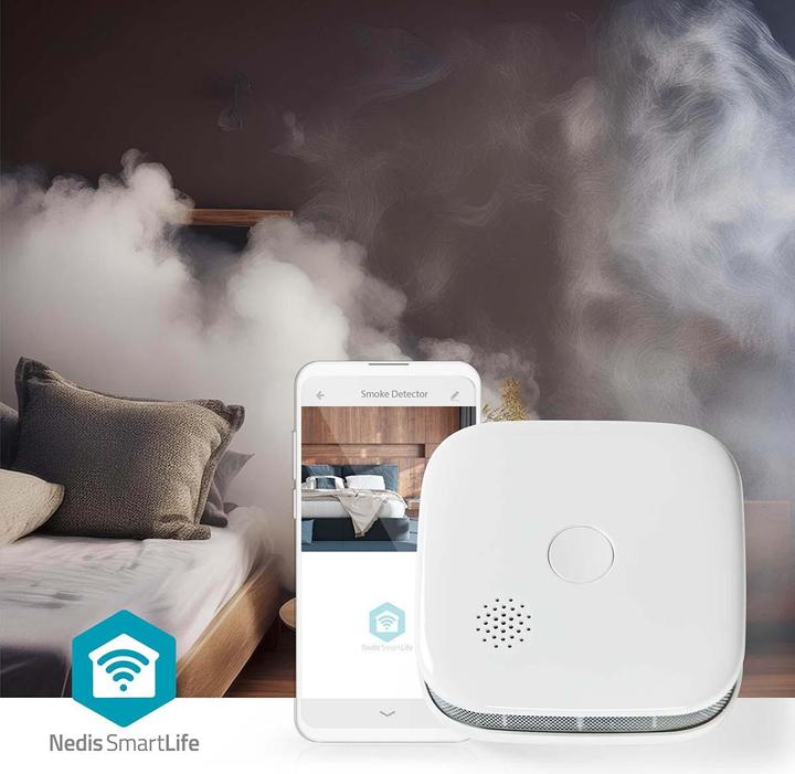 Produktbild Nedis SmartLife Rauchmelder | Wi-Fi | Batteriebetrieben | Sensorlebensdauer: 10 Jahre | EN 14604 | M