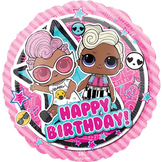 Produktbild Magni Folienballon L.O.L. Happy Birthday D43cm (5 x)