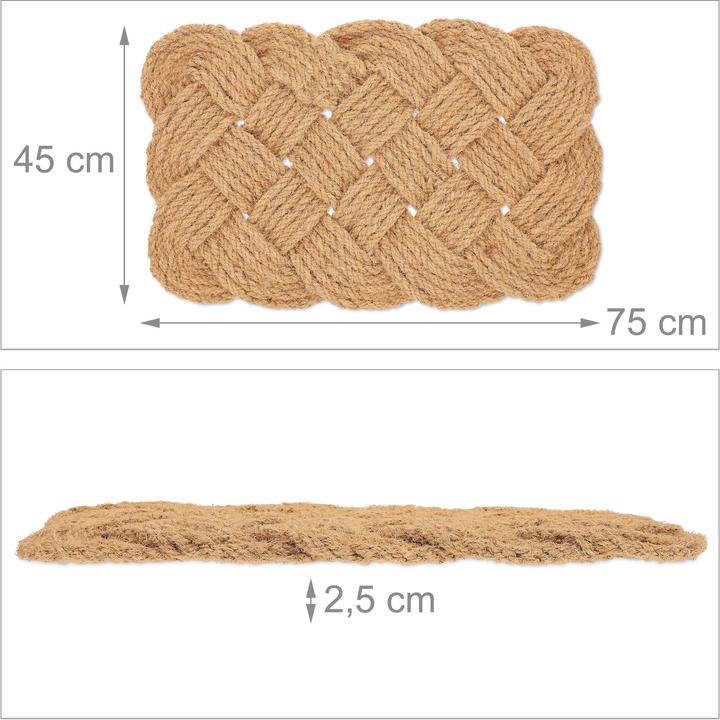 Produktbild Relaxdays Fussmatte Kokos (75 x 45 x 2.5 cm)
