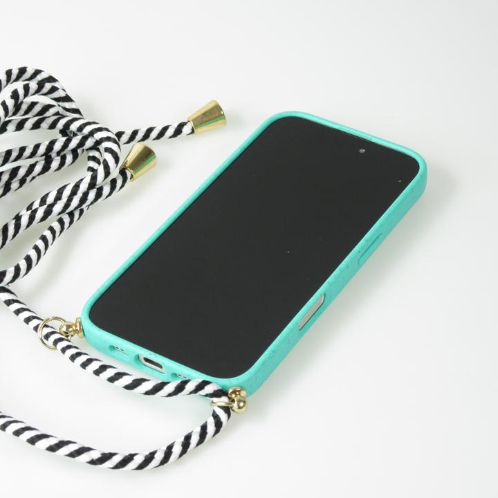 Produktbild PhoneLook Hülle Bio Eco-Friendly Vegan mit Handykette Necklace Türkis (Apple iPhone 16)