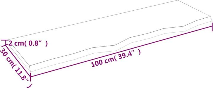 Actual product image VidaXL Emerald (100 x 30 x 2 cm)