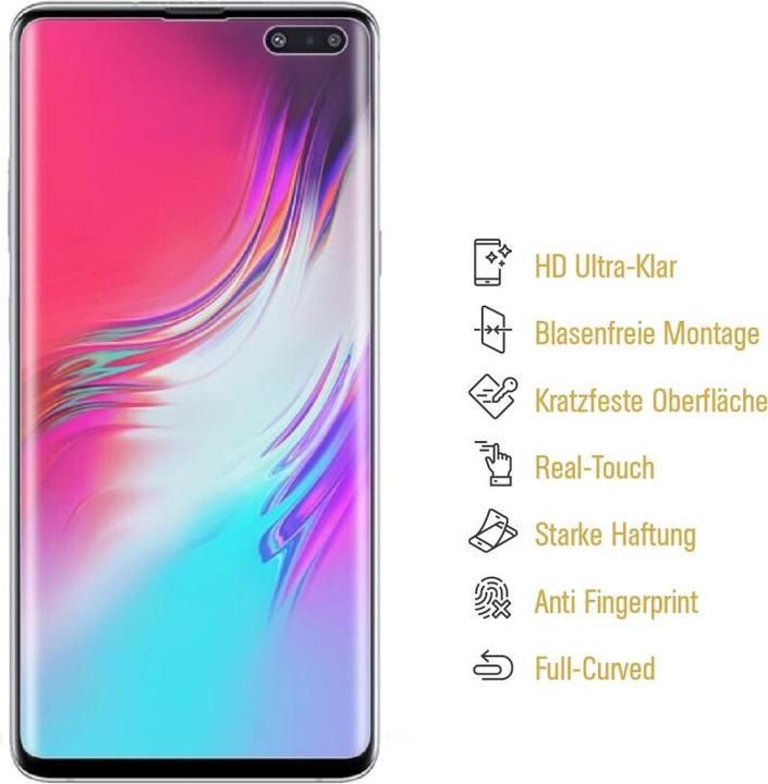 Actual product image Protectorking 3x Panzerfolie Anti-Shock HD Klar (3 Piece, Samsung Galaxy S10 5G)