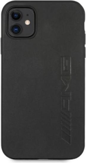 Mercedes AMG AMHCN61DOLBK Custodia rigida iPhone 11 6.1" in pelle stampata a caldo (Apple iPhone 11)
