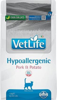 Image du produit Farmina Nourriture sèche pour chats VET LIFE NAT CAT HYPO PORK POTATO ADULT 1 5kg (Adulte, 1 pcs, 1500 g)