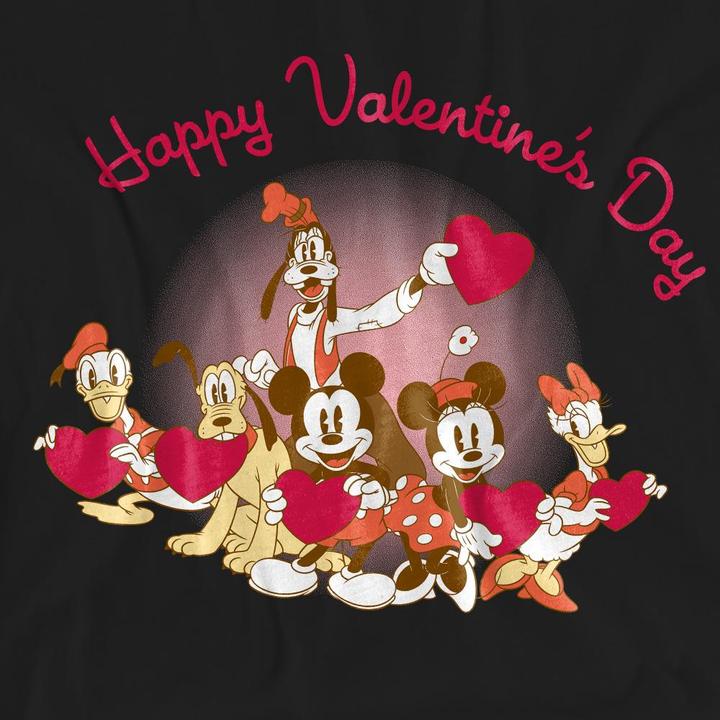 Actual product image Mickey Mouse Unisex Adult Happy Valentine's Day T-Shirt (XL)
