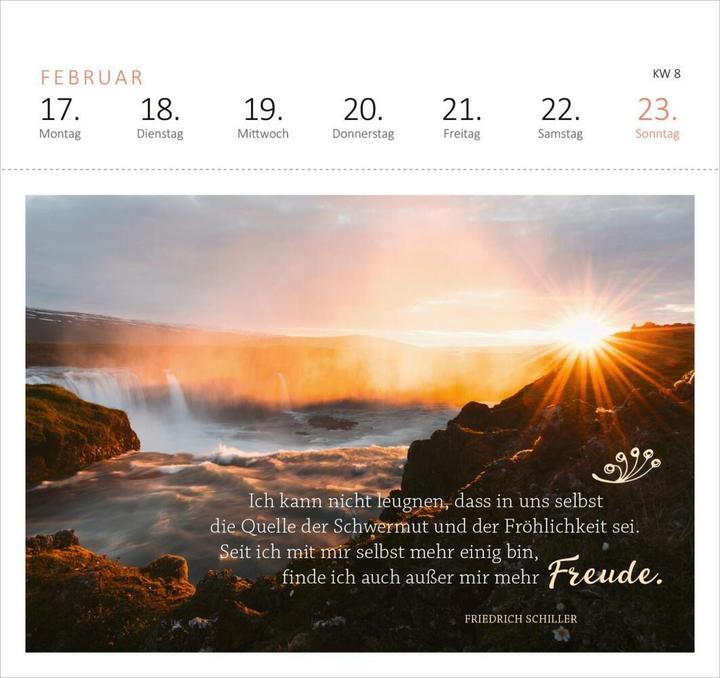 Produktbild POSTK.KALENDER 365 TAGE SONNE (17 x 17 cm, Harter Einband, Deutsch)
