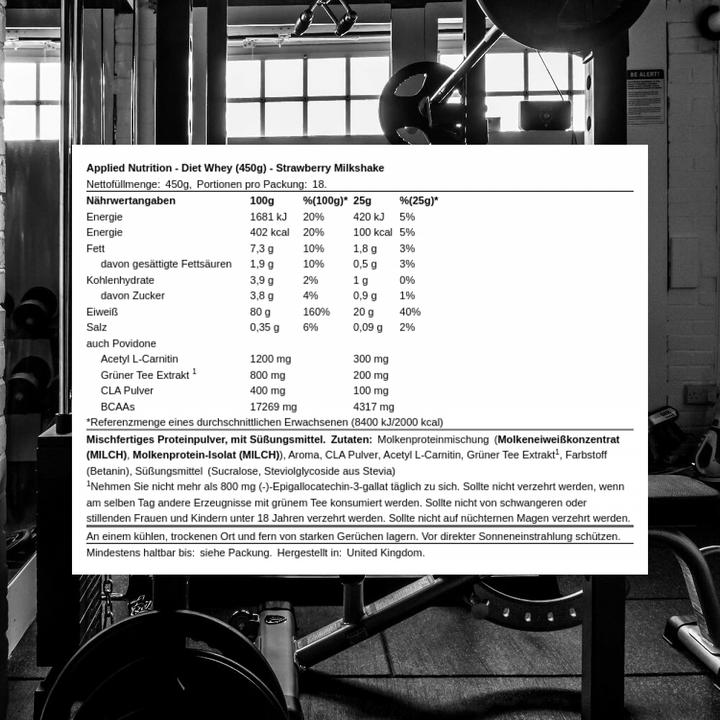 Actual product image Applied Nutririon Diet Whey (Strawberry Milkshake, 1 pcs., 450 g)