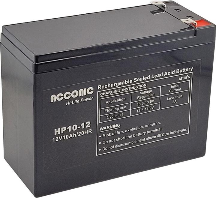 Actual product image Acconic HP10-12 Hi-Life Power AGM 12V 10Ah Bleiakku (12 V, 10 Ah)