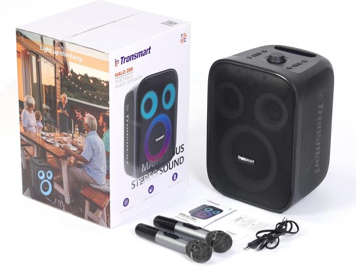 Actual product image Tronsmart Wireless Bluetooth Speaker Halo 200 with microphone (black) (18 h, Battery operated)