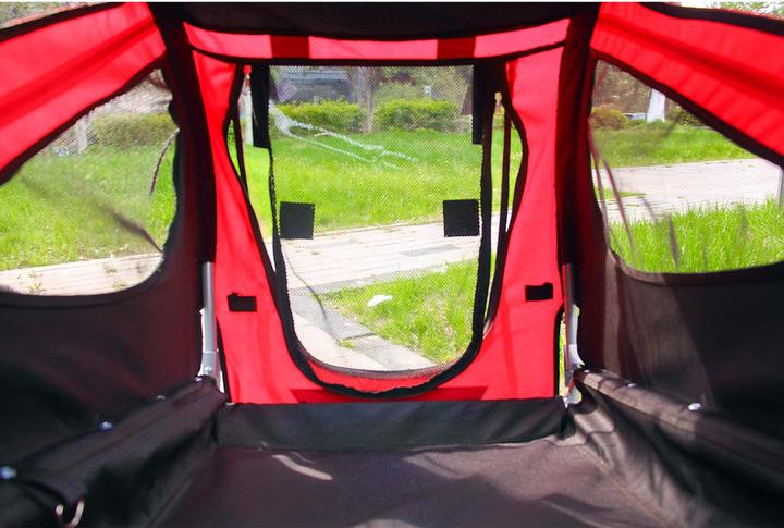 Actual product image Wiltec Dog bicycle trailer dog trailer bicycle dog transporter red-black