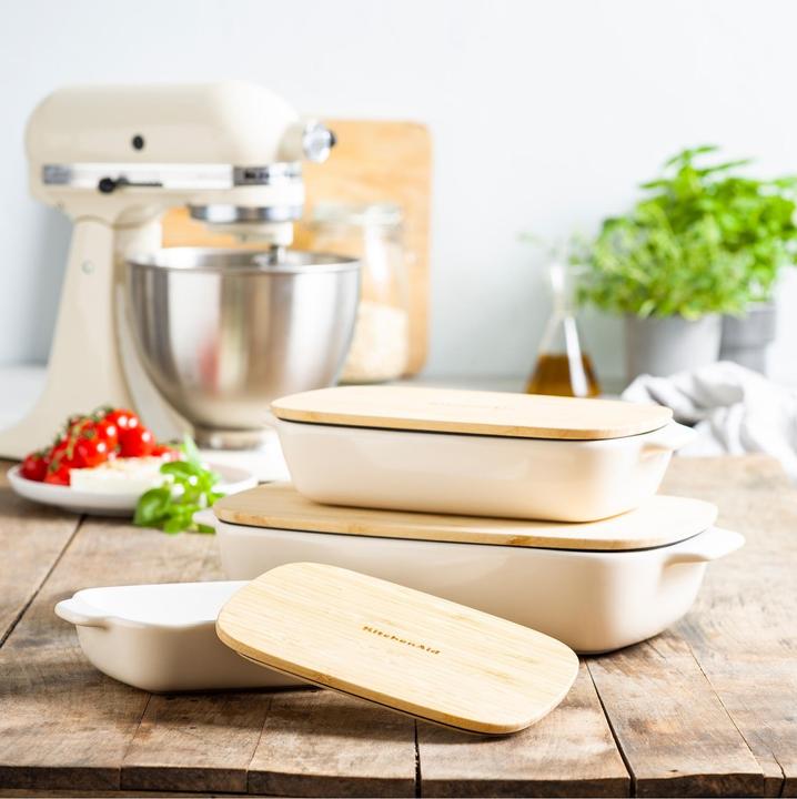 Immagine prodotto KitchenAid overschaal met bamboe deksel - large - amandel wit