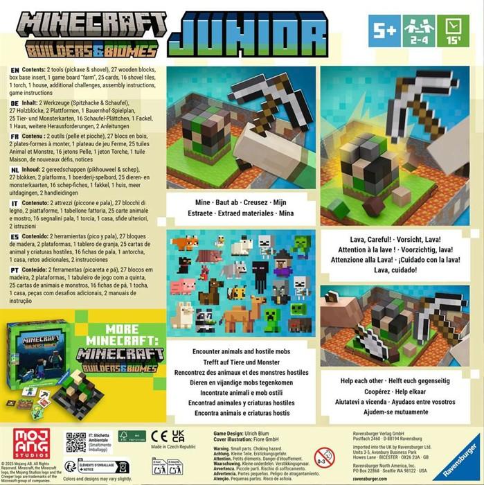 Image du produit Ravensburger 24615 Minecraft Builders & Biomes Junior - Jeu coopératif pour enfants à partir de 5 ans pour (Multilingue)
