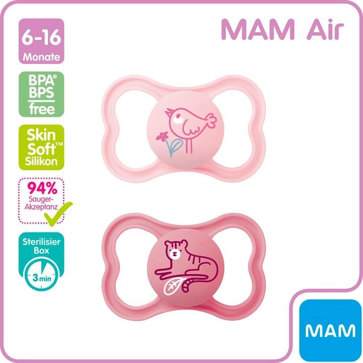 Actual product image MAM Air silicone dummy, 2 pieces, 6-16 months (2 x, 6 - 16 M.)