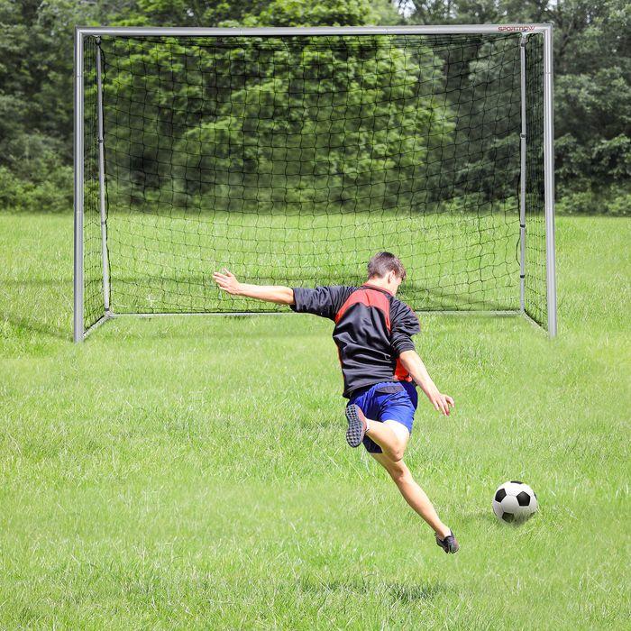 Produktbild Swisshandel24 Fussballtor mit PE-Netzgewebe, Fussball-Tor für Kinder und Erwachsene, Stahl, Grau
