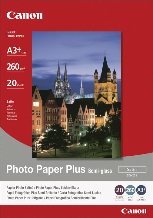 Immagine prodotto Canon SG-201, Più Semi-Gloss, 20 fogli (260 g/m², A3+, 20 x)