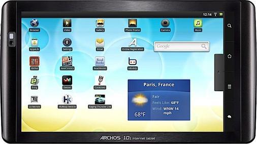 Actual product image Archos 101 Internet Tablet, 8 GB - 10.1 inch display - WiFi (10.10", 8 GB, Black)