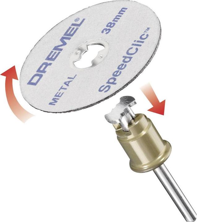 Actual product image Dremel EZ SpeedClic starter set (SC work arbor, 2 metal cutting discs Ø 38.0 mm)