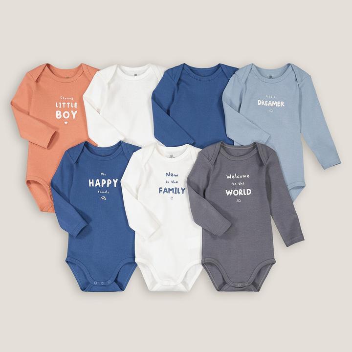 La Redoute Collections 7er-Pack Bodys mit langen Ärmeln (80)