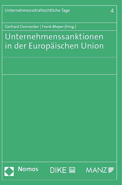 Image du produit DiKE Unternehmenssanktionen in der Europäischen Union (Allemand, Frank Meyer, Gerhard Dannecker, 2023)