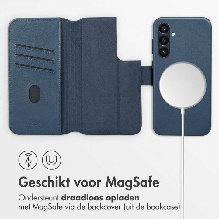 Produktbild Accezz Leather Bookcase 2-in-1 met MagSafe Samsung Galaxy S24 Plus - Nightfall Blue (Samsung Galaxy S24+)