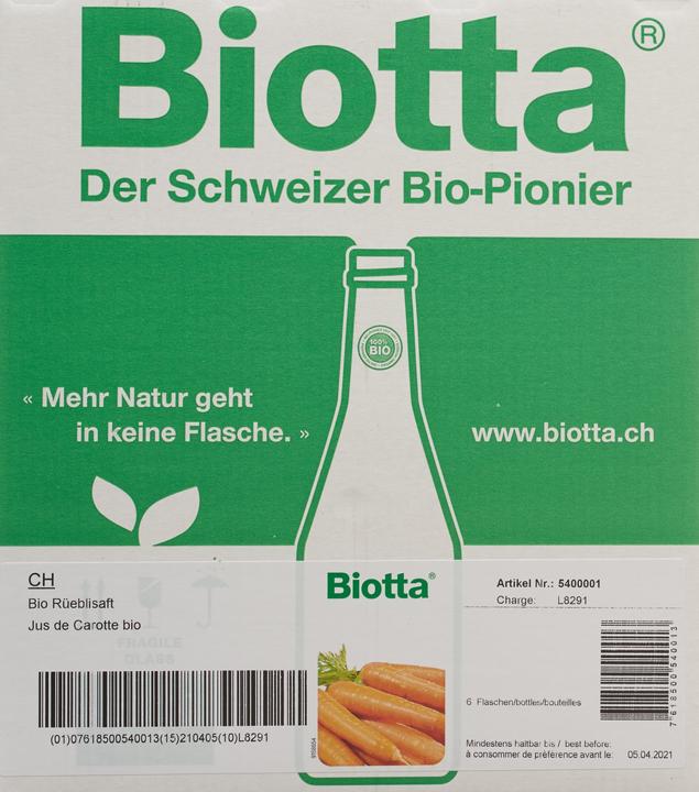 Image du produit Biotta Karotte (6 x 50 cl)