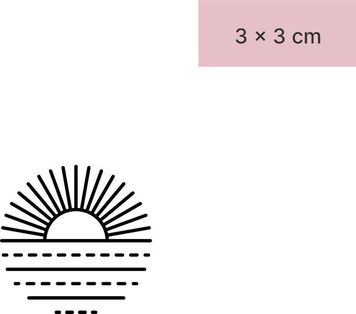 Produktbild minink Temporäres Tattoo – Sonnenuntergang mit strahlender Sonne