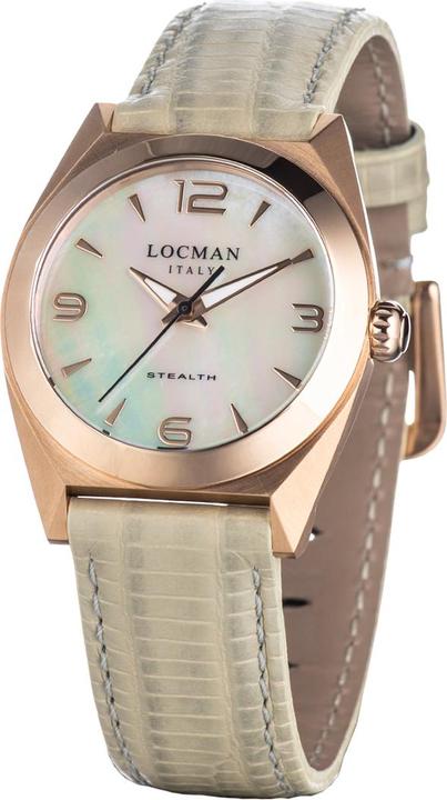 Produktbild Locman Italy Damenuhr Stealth Lady beige/rosé PVD Ref. 0804 (Uhr mit Schmuckstein)