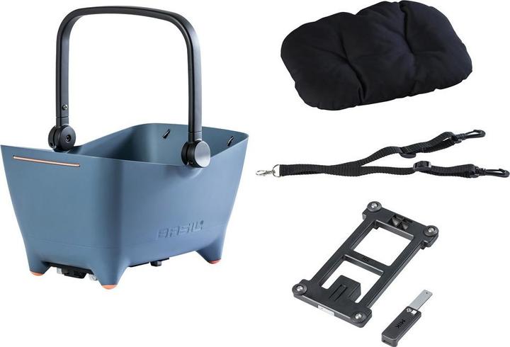 Actual product image Basil Buddy dog bicycle basket for luggage carrier (28 l)
