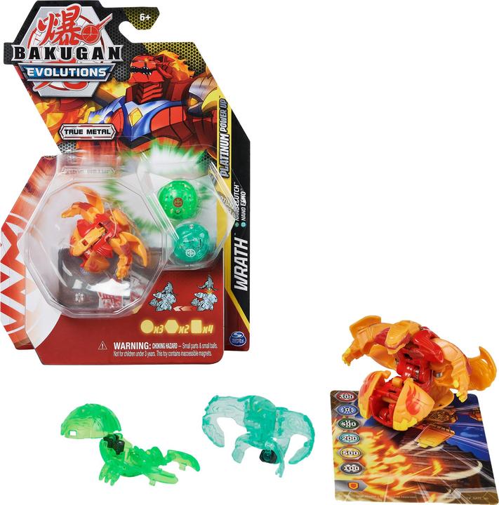 Actual product image Spin Master Bakugan Evolutions, Wrath with Nano Echo and Clutch Platinum Power Up
