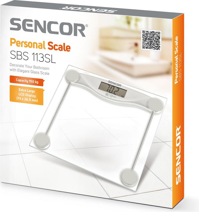 Image du produit Sencor SBS 113SL Pèse-personne rectangulaire Pèse-personne électronique (150 kg)