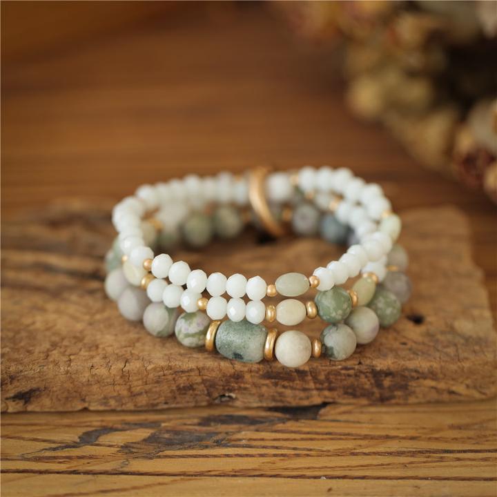 Andreani Armband mit echter natürlichen Jade (8 cm, Steine)