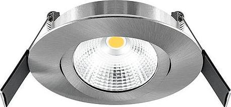 Actual product image EVN E44061302 stainless steel look LED recessed spotlight IP44 3000K 6W (682 lm)