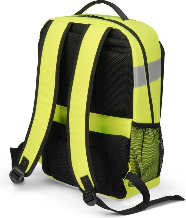 Actual product image Dicota Backpack HI-VIS Base 24 litre yellow (24 l)