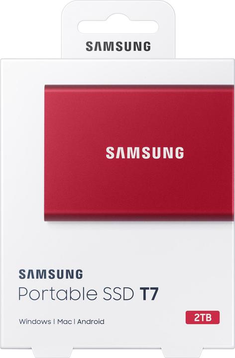 Actual product image Samsung Portable T7 Red (2000 GB)