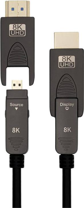 Image du produit Transmedia Câble HDMI fibre optique (HDMI 2.1, 8k@60Hz, eARC) (25 m, HDMI)
