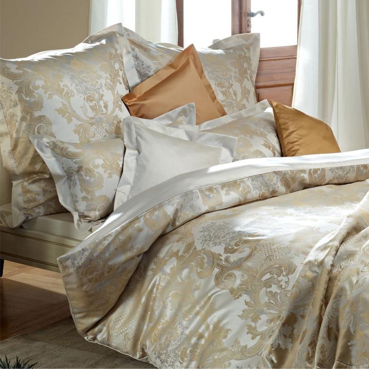 Produktbild Curt Bauer Mako-Brokat-Damast Bettwäsche Louis XIV antikgold (Bettwäsche Set, 135x200 cm + 80x80 cm)