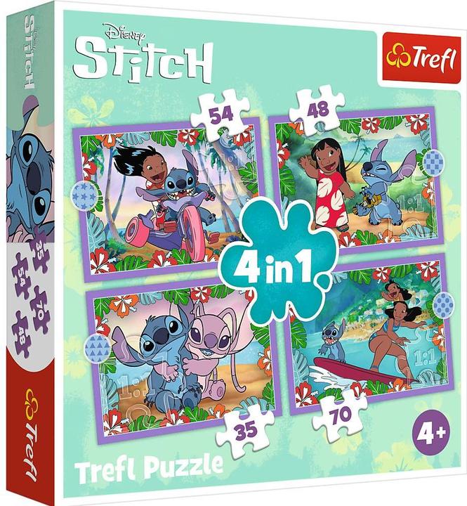 Produktbild Trefl Lilo & Stitch 4in1 Puzzle 35/48/54/70T (54 Teile)