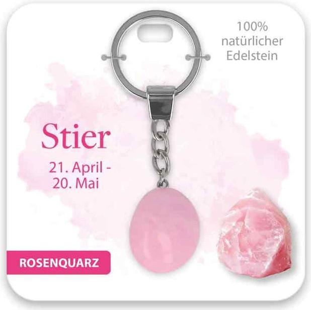 Produktbild BB Klostermannn Schlsselanhnger Edelstein Rosenquarz Stier