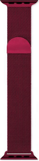 Epico Apple Watch 42/44/45 mm - anello milanese, rosso (20 mm, Acciaio inossidabile)